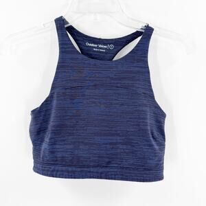 Outdoor Voices Navy Blue Slashback Sports Bra Crop Top S Activewear Workout